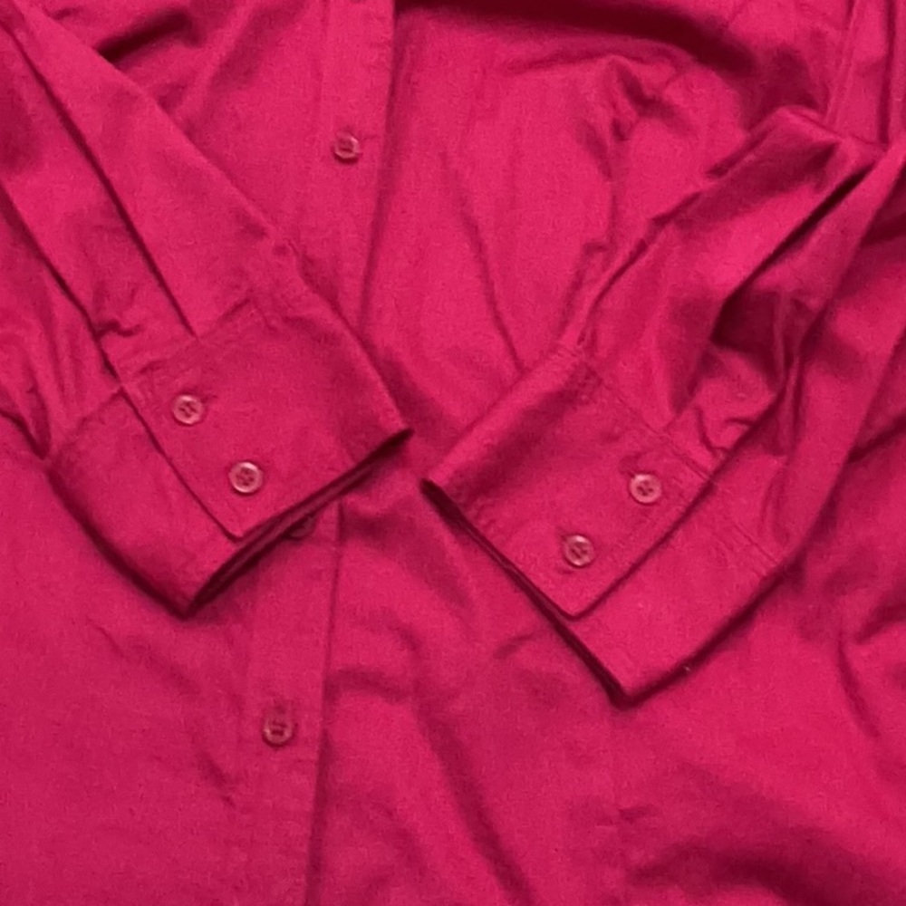 Lane Bryant size 20 pink button down long sleeve top - Picture 14 of 15